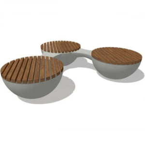 Sfera Trio siedzisko betonowe